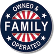 family owned and operated button