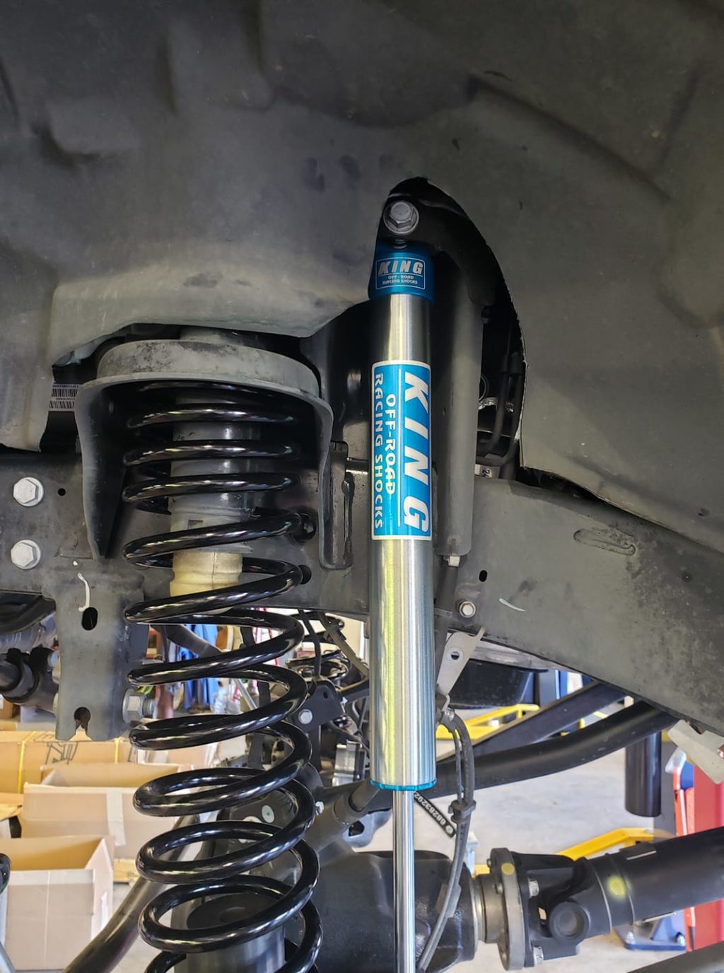 off road accessories installed on an axel