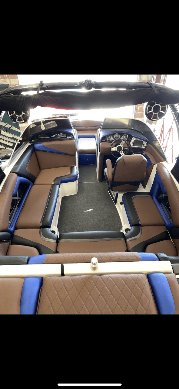 custom boat seats we installed for a client